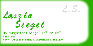 laszlo siegel business card